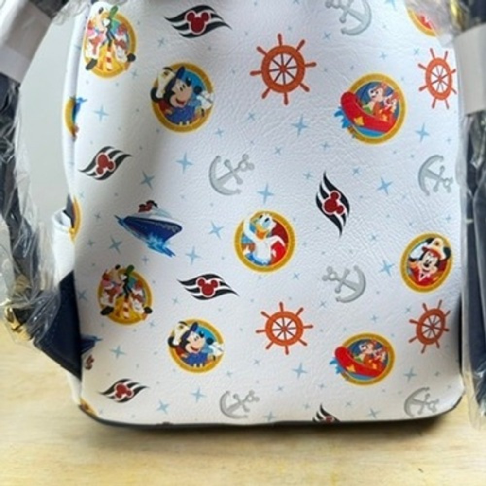 Loungefly Disney‎ Cruise Line Wish Mini Inaugural Sailing Mini Backpack Nautical - Picture 4 of 15